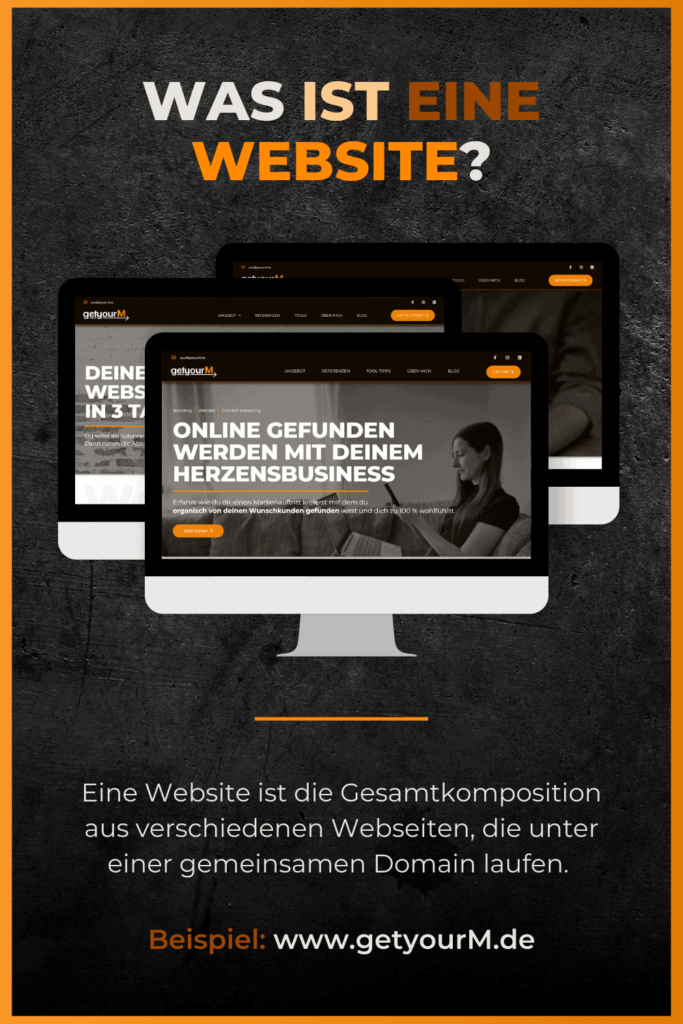 Mit dem Website wir die komplette Website, also das Gesamtkonstrukt, innerhalb einer Domain gemeint.